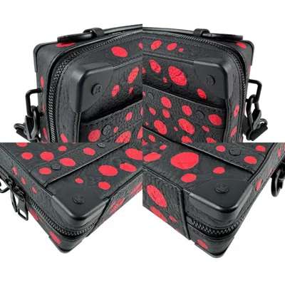 Pre-owned Louis Vuitton Black Galle Red Color Leather Handbag Shoulder Bag ()