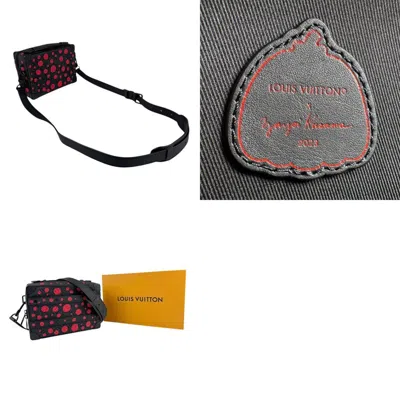 Pre-owned Louis Vuitton Black Galle Red Color Leather Handbag Shoulder Bag ()