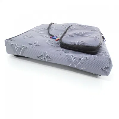 Pre-owned Louis Vuitton Black Gris Canvas Backpack ()