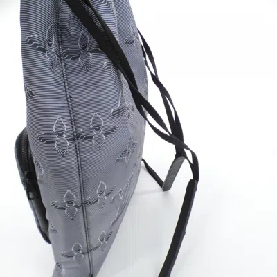Pre-owned Louis Vuitton Black Gris Canvas Backpack ()