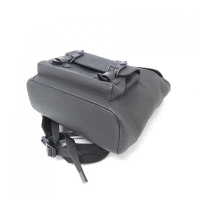Pre-owned Louis Vuitton Black Leather Backpack ()