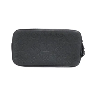Pre-owned Louis Vuitton Black Leather Clutch Bag Pochette ()