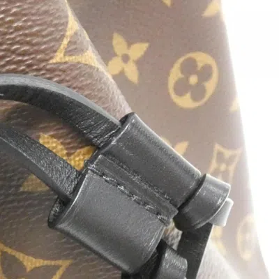 Pre-owned Louis Vuitton Black Marron Monogram Monogram Leather Backpack ()