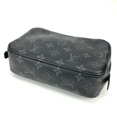 Pre-owned Louis Vuitton Black Monogram Eclipse Canvas Clutch Bag Pouch ()