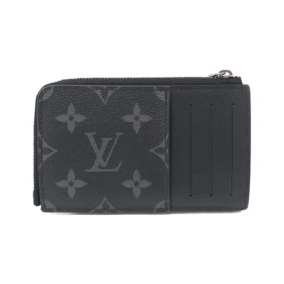Pre-owned Louis Vuitton Black Monogram Eclipse Monogram Eclipse Coin Purse/coin Case ()