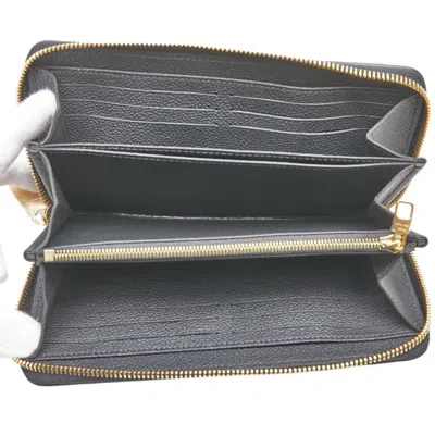 Pre-owned Louis Vuitton Black Multi-color Leather Long Wallet (bi-fold) ()