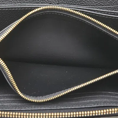 Pre-owned Louis Vuitton Black Multi-color Leather Long Wallet (bi-fold) ()
