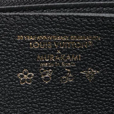 Pre-owned Louis Vuitton Black Multi-color Leather Long Wallet (bi-fold) ()
