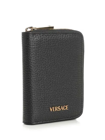 Versace Zip Around Leather Wallet