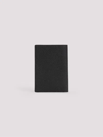 Balenciaga Black Leather Passport Holder In Black
