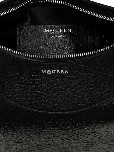 Alexander Mcqueen Cross-bar Leather Handbag Gold-tone Handle