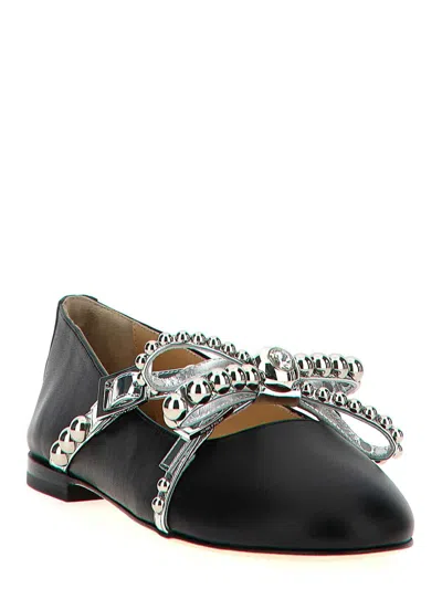 Mach&mach Crystal Studs Ballet Flats