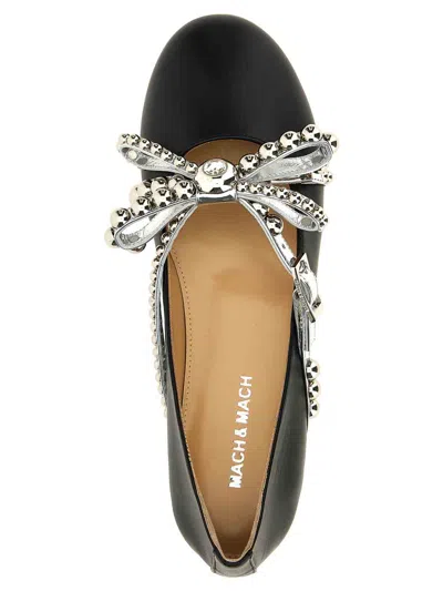 Mach&mach Crystal Studs Ballet Flats