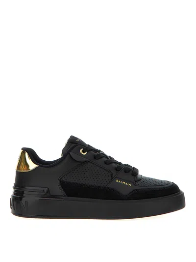 Balmain B-court Flip Sneakers In Black