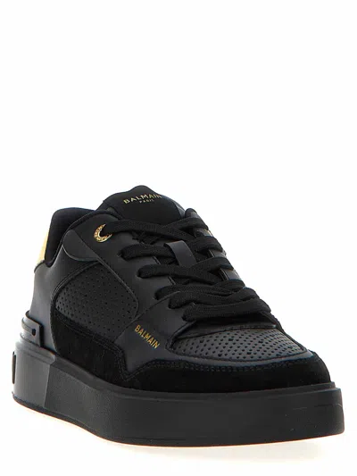 Balmain B-court Flip Sneakers In Black