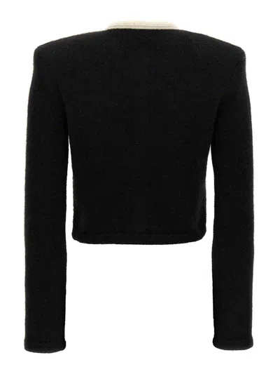 Alessandra Rich Alpaca Cropped Cardigan