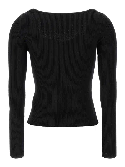 Giuseppe Di Morabito Square Neck Chain Detail Fitted Sweater