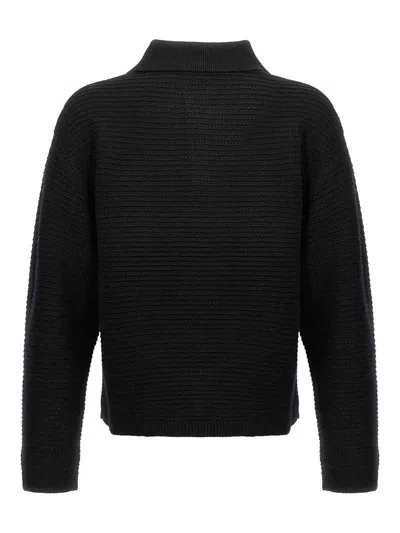 Purple Brand Wool Sweater With Frontal Logo Embroidery