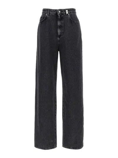 Alexander Mcqueen Wide-leg Skull Plaque Jeans