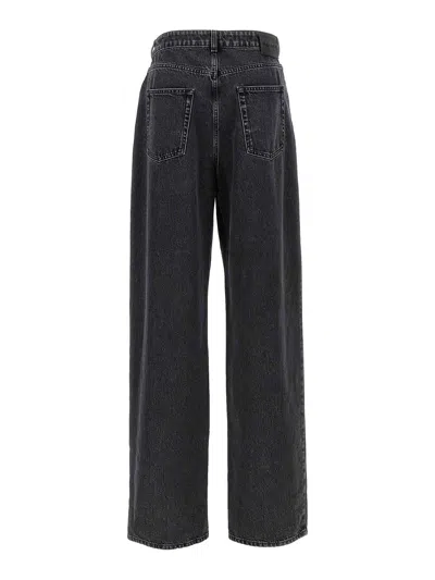 Alexander Mcqueen Wide-leg Skull Plaque Jeans