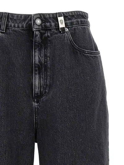 Alexander Mcqueen Wide-leg Skull Plaque Jeans