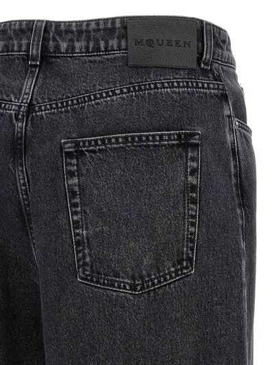 Alexander Mcqueen Wide-leg Skull Plaque Jeans