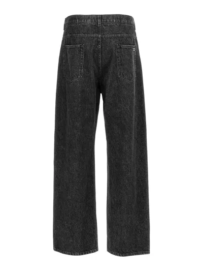 Dolce & Gabbana Wide Leg Jeans With Front And Back Pockets In Black