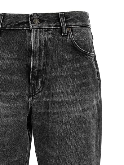 Haikure 'korea' Grey Jeans With Faded Effect And Logo Patch On The Back
