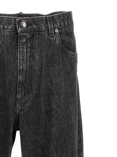 Dolce & Gabbana Wide Leg Jeans With Front And Back Pockets In Black