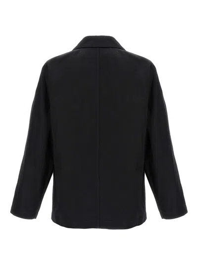 Lemaire 'collared Front Pockets Workwear Jacket' In Black