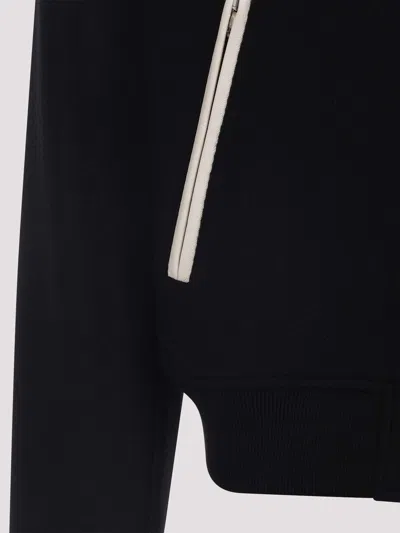 Amiri Tailored Wool And Leather Jacket With Zippered Pockets