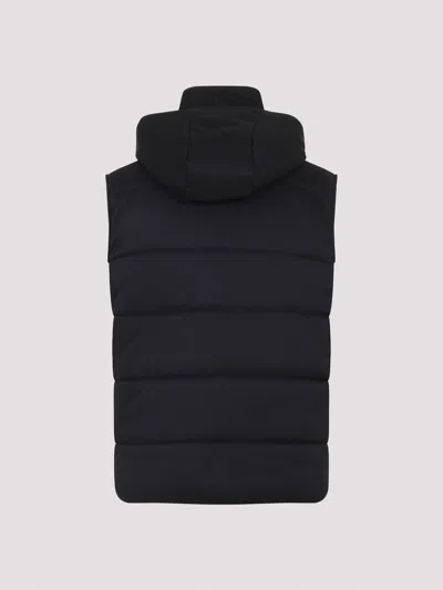 Kiton Hooded Quilted Jacket With Material Blend