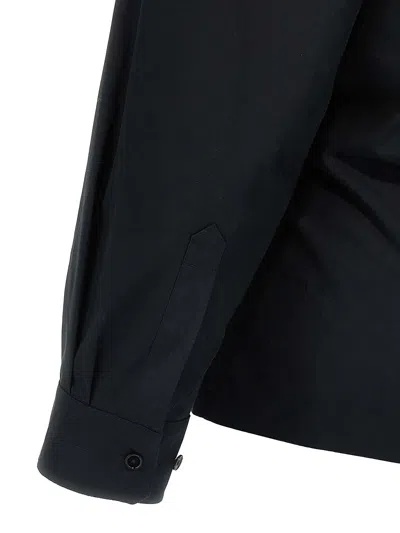 Lemaire Black Straight-collar Twisted Shirt In Black