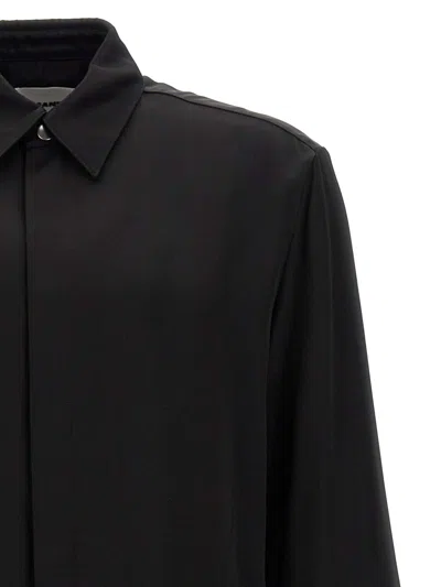 Jil Sander Tailored Long Sleeves Point Collar Shirt In Black