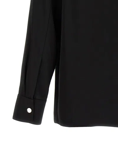 Jil Sander Tailored Long Sleeves Point Collar Shirt In Black