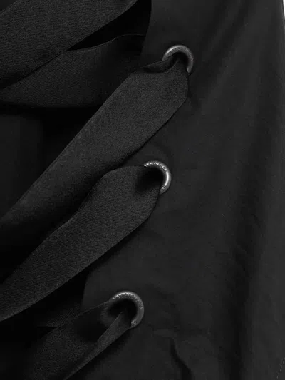 Balenciaga Short Sleeves With Lace-up Back Detail In Black