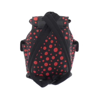 Pre-owned Louis Vuitton Black Red Color Leather Backpack ()