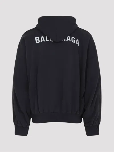 Balenciaga Hybrid Bomber Jacket With Side Flap Pockets In Black
