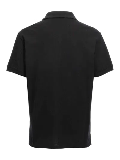 Alexander Mcqueen Inverted Skull Polo Shirt In Black