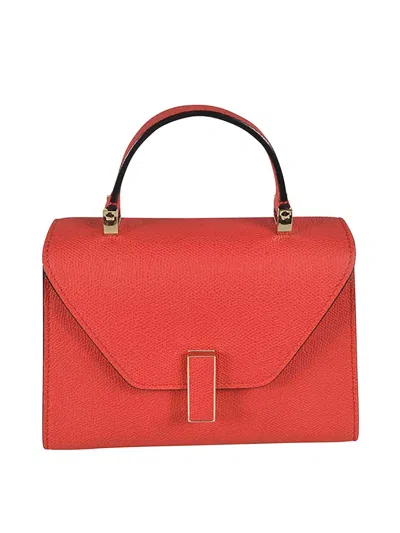 Valextra Iside Mini Textured-leather Tote In Red