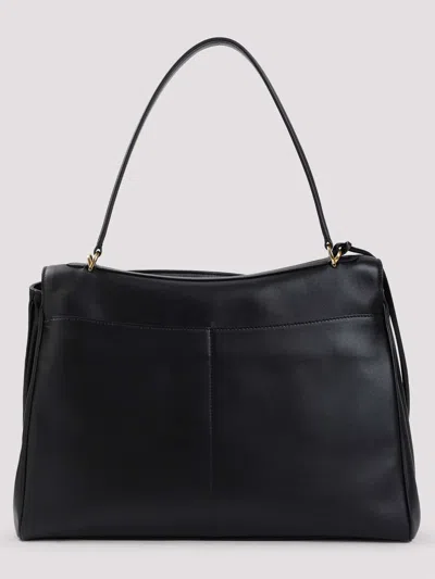 Balenciaga Large Rodeo Leather Top Handle Bag In Black