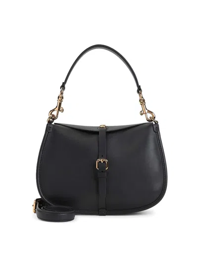 Etro Medium Pony Shoulder Bag In Black