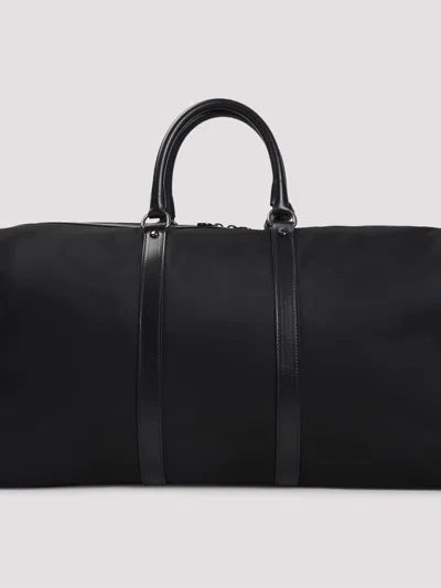 Kiton Nylon Duffle Bag With Leather Inserts