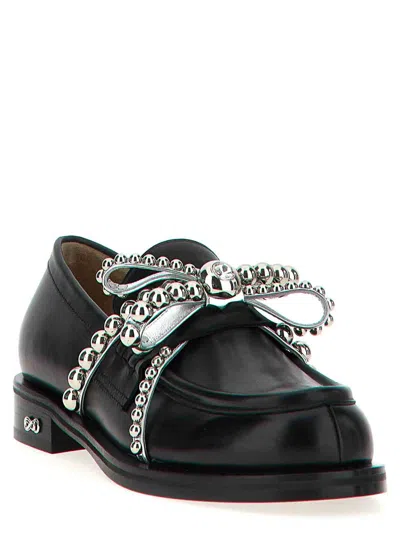 Mach&mach Crystal Studs Loafers