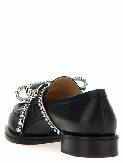 Mach&mach Crystal Studs Loafers