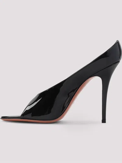 Amina Muaddi Anok Slipper 105 Patent Black 105 Mm Sm In Black
