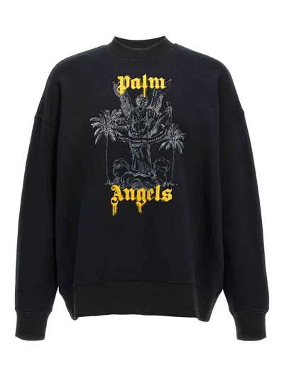 Palm Angels Logo Printed Crewneck Sweatshirt