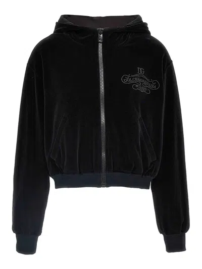 Dolce & Gabbana Logo Embroidery Chenille Hoodie