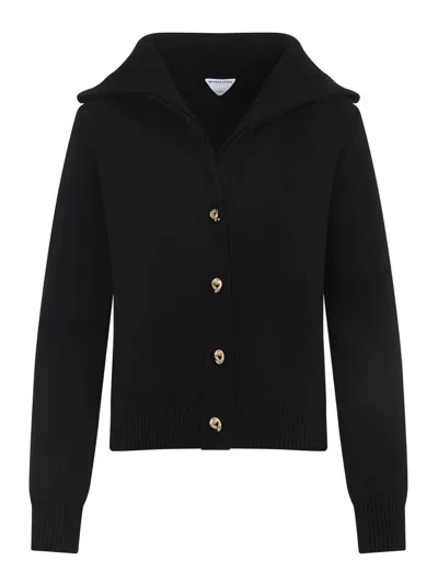 Bottega Veneta Wool Cardigan In Black