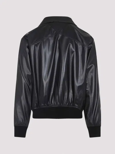 Bottega Veneta Nappa Leather Coat With Classic Collar
